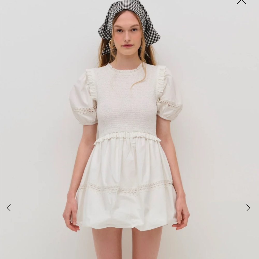 ForLoveAndLemons white Sandy mini dress